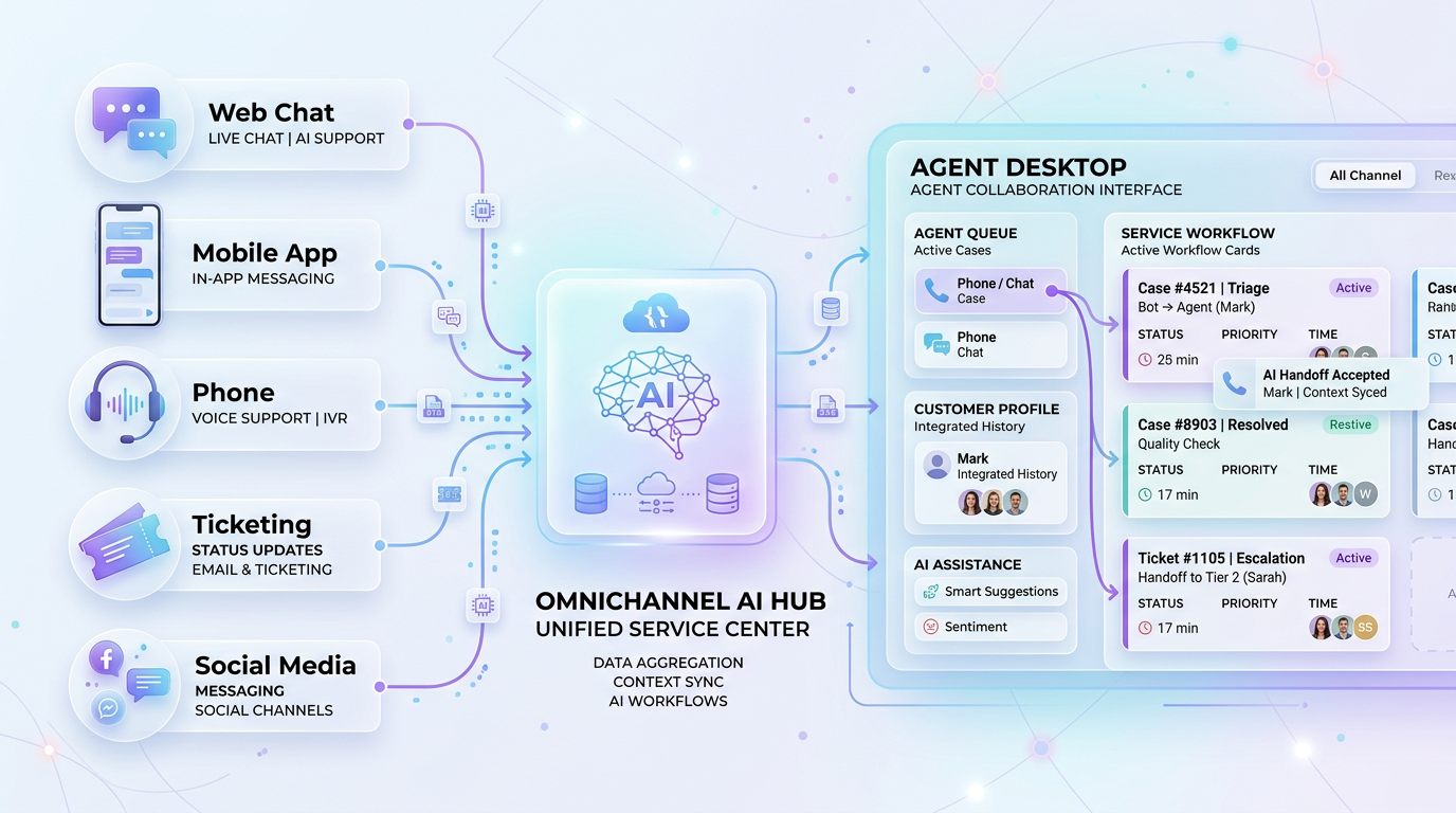 SAGE 全渠道协同服务示意图